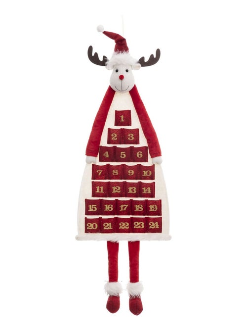 Calendrier de l'avent Renne de Noël en polyester à suspendre - Kiabi