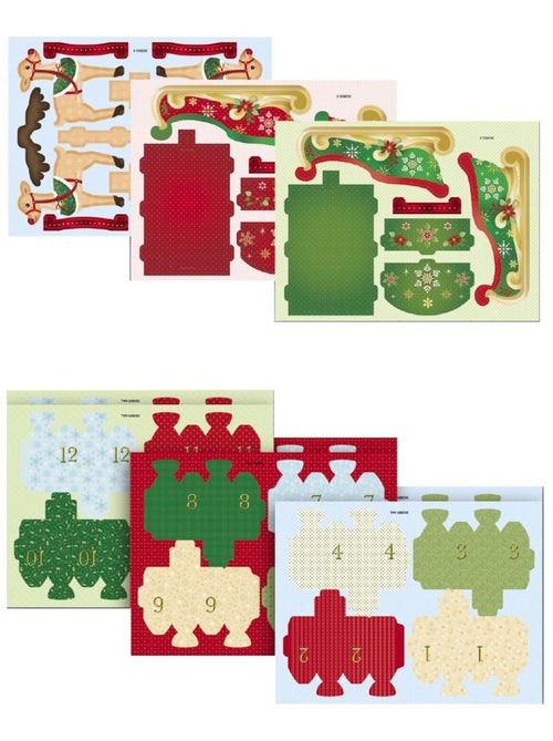 Calendrier de l'Avent rennes et traîneau à - Graine Créative - Kiabi