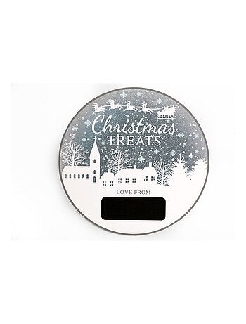 Calendrier de l'Avent rond avec ardoise NOEL GIVRE