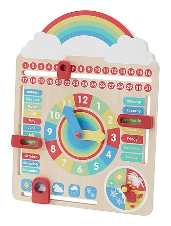 Calendrier en Bois pour Enfants, Jeu Éducatif Préscolaire