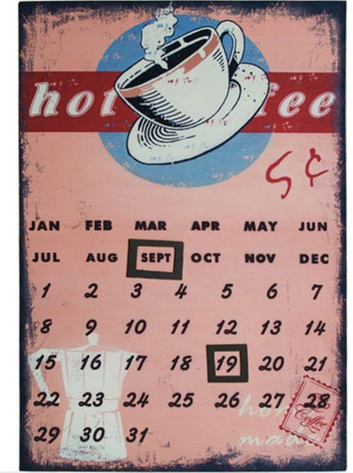 Calendrier Perpétuel Coffee - Kiabi