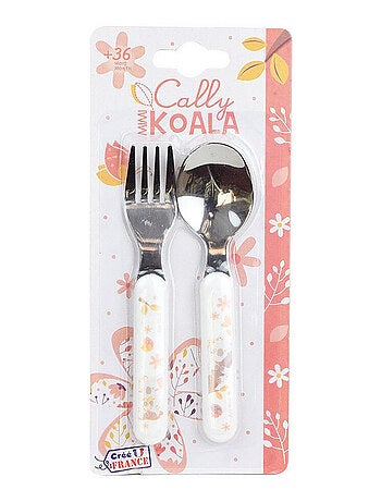 Cally Mimi Koala Ensemble Couverts Inox (Fourchette, Cuillere)