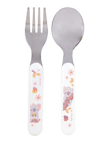 Cally Mimi Koala Ensemble Couverts Inox (Fourchette, Cuillere)