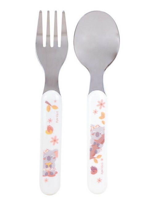 Cally Mimi Koala Ensemble Couverts Inox (Fourchette, Cuillere) - Kiabi