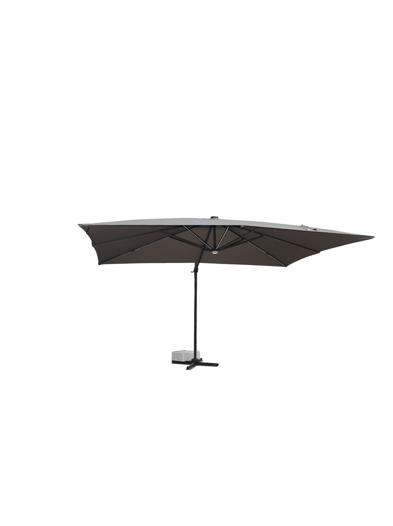 Calvia Gris - Parasol Rotatif led 3 x 4 m en aluminium Gris - Kiabi