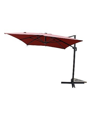 Calvia Gris - Parasol Rotatif led 3 x 4 m en aluminium