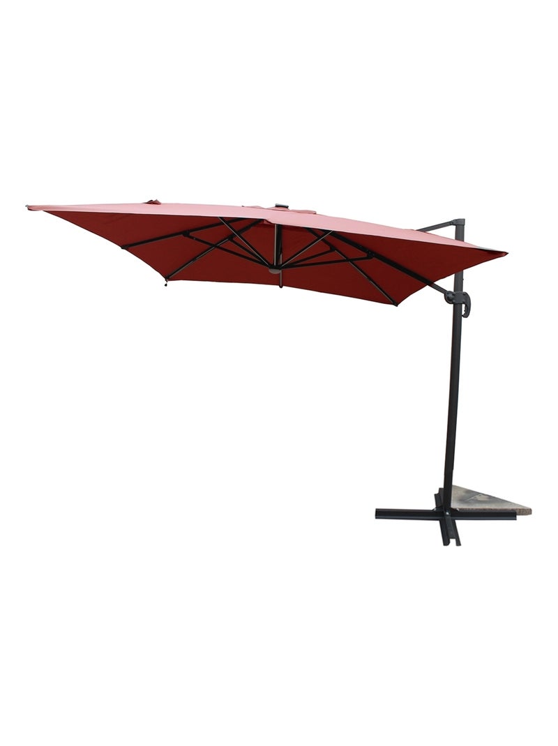 Calvia Terracotta - Parasol Rotatif led 3 x 4 m en aluminium Terracotta - Kiabi