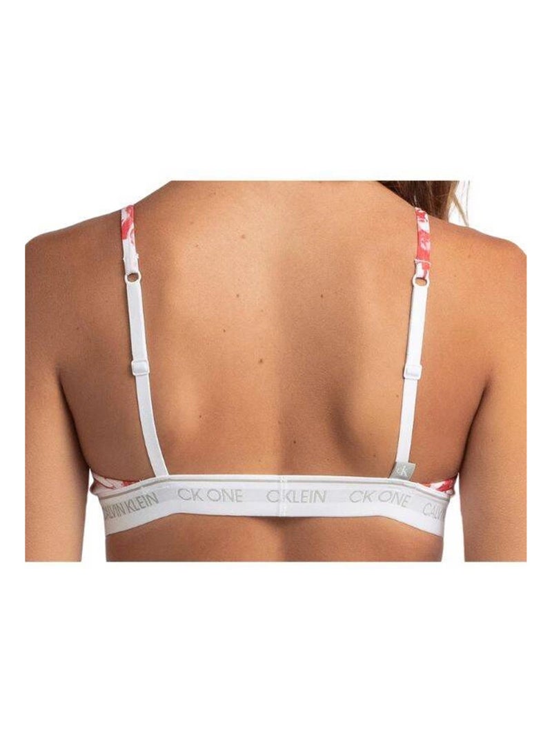 Calvin Klein - Brassière de sport motif/style Floral Blanc - Kiabi