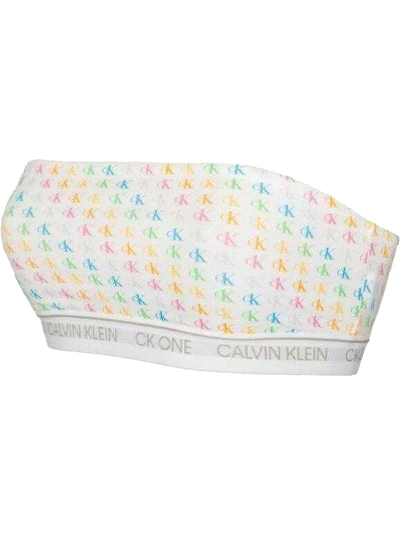 Calvin Klein - Brassière de sport motif/style Logo répété Blanc - Kiabi