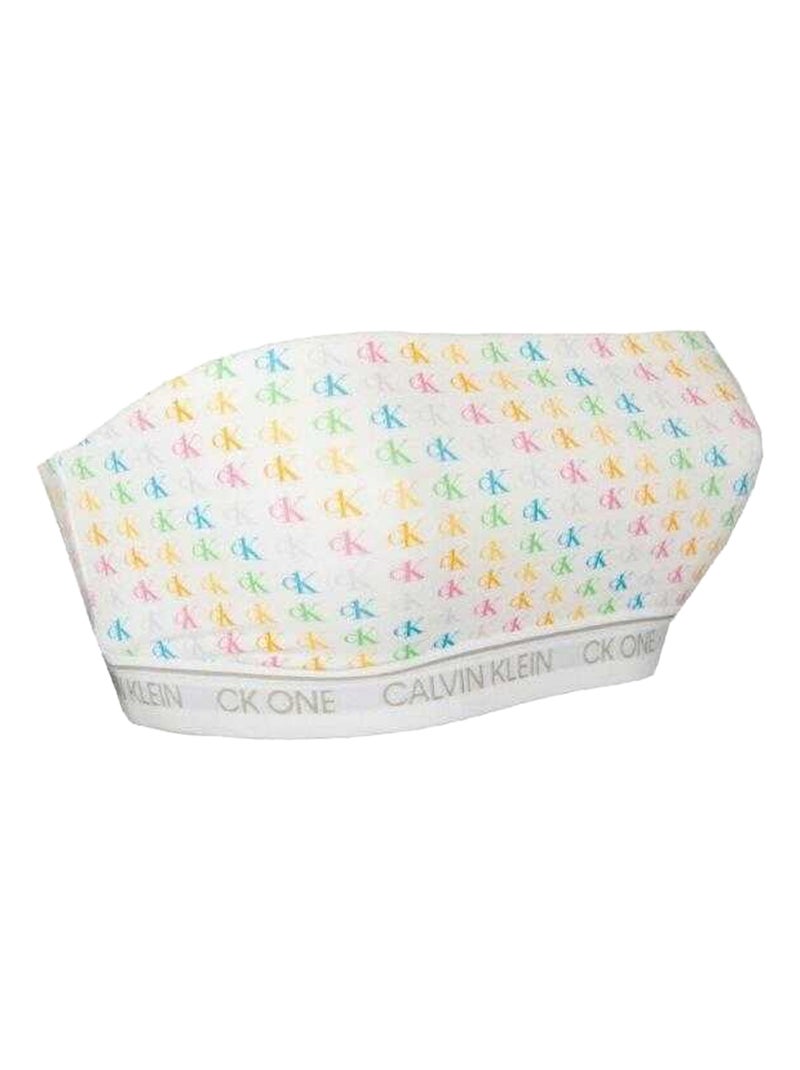 Calvin Klein - Brassière de sport motif/style Logo répété Blanc - Kiabi