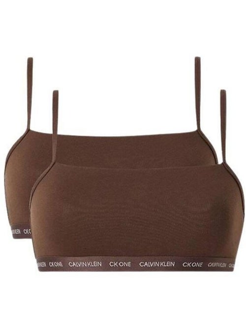 Calvin Klein - Brassières de sport motif/style Logo répété SPRUCE - Kiabi