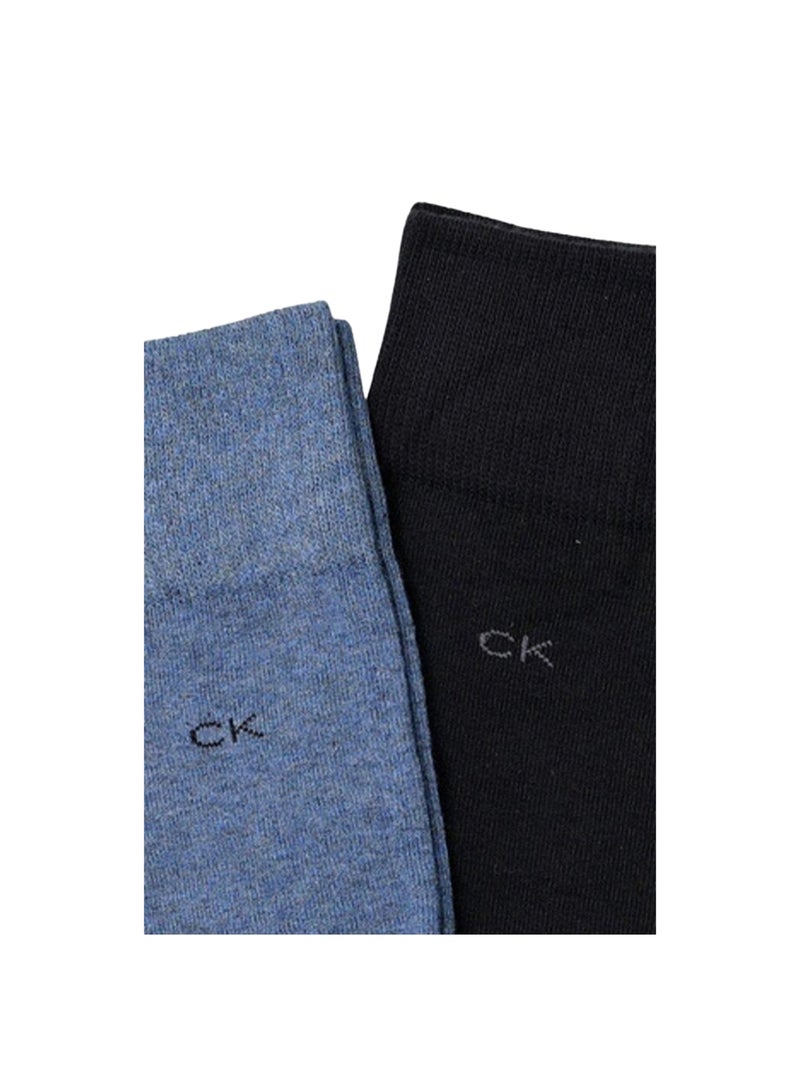 Calvin Klein - Chaussettes motif/style Logo brodé Bleu Bleu marine - Kiabi