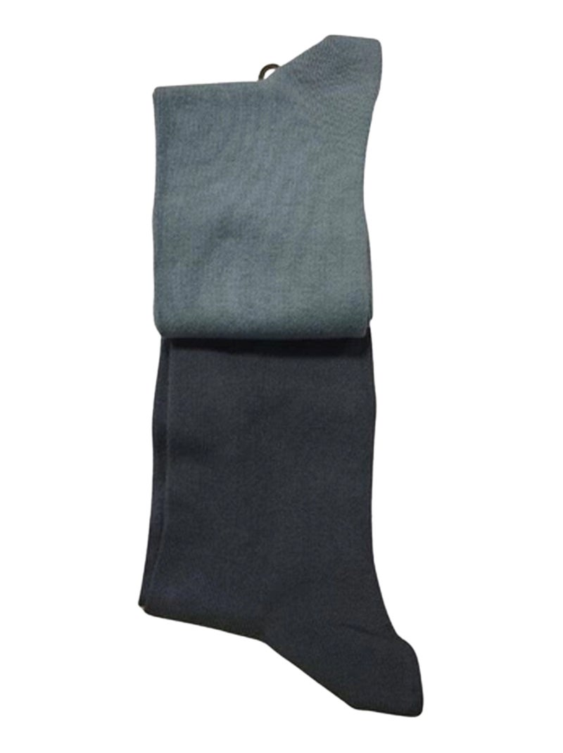 Calvin Klein - Chaussettes motif/style Logo brodé Gris Bleu - Kiabi