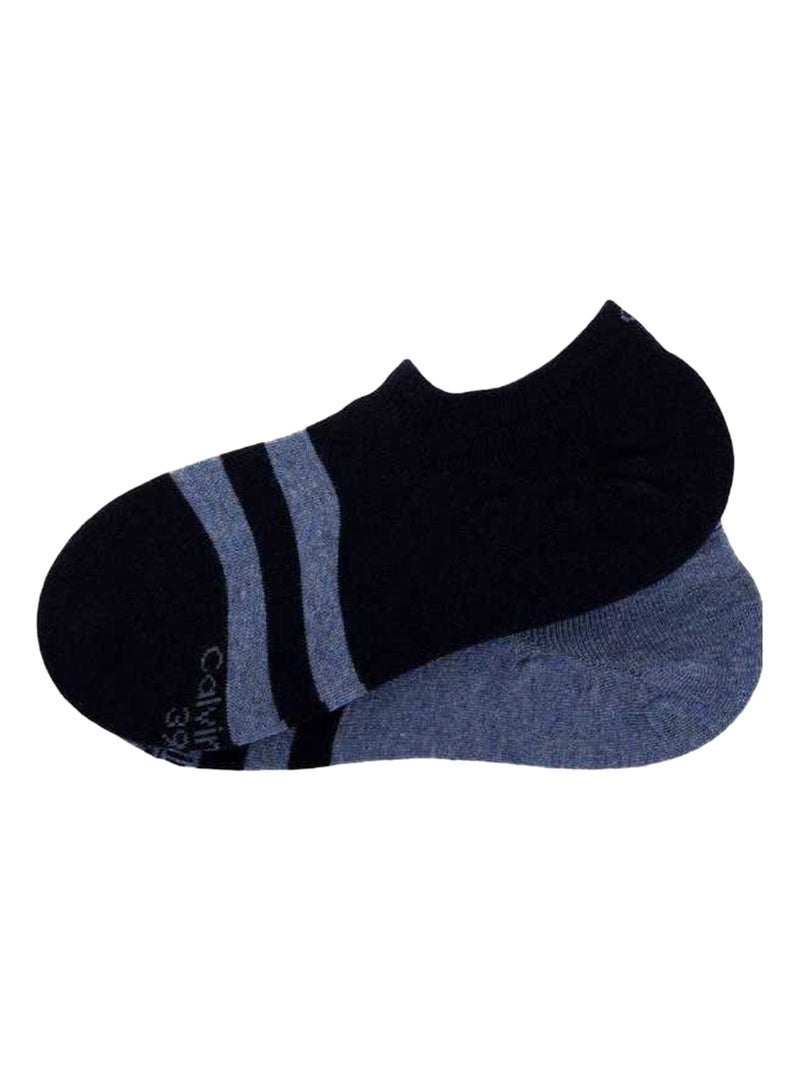Calvin Klein - Chaussettes motif/style rayures contrastées Bleu marine - Kiabi