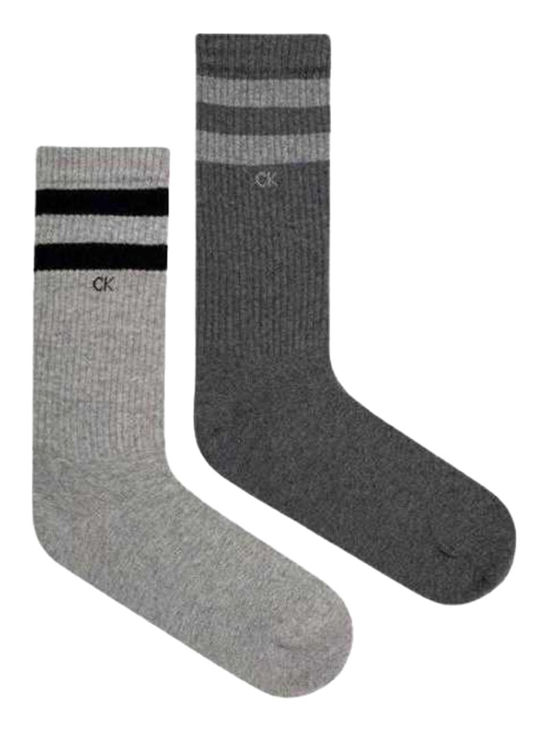 Calvin Klein - Chaussettes motif/style rayures contrastées Gris - Kiabi