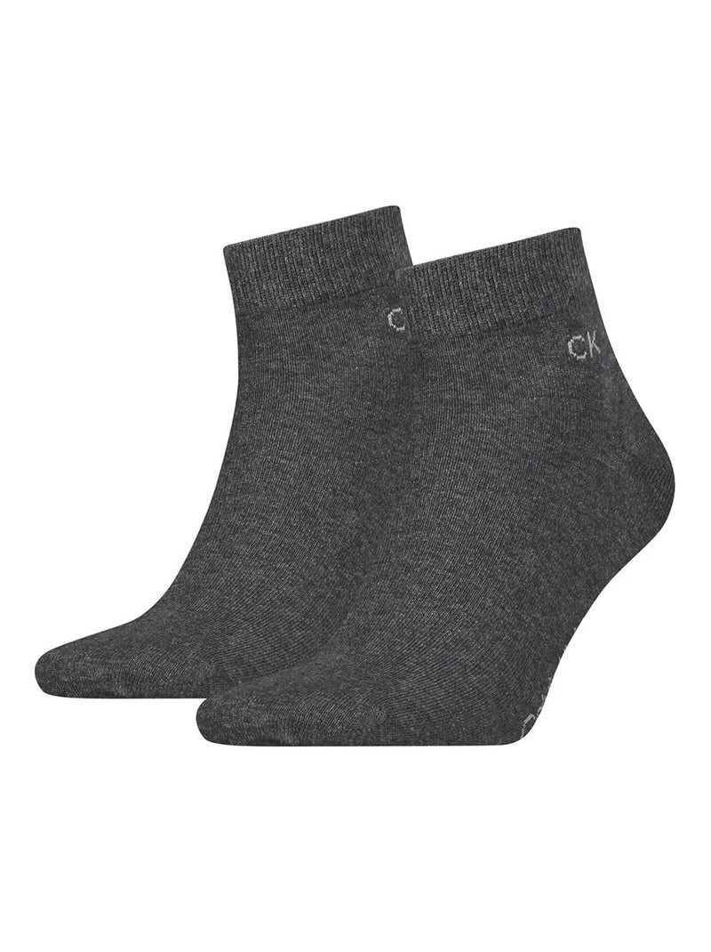 Calvin Klein - Chaussettes QUARTER Gris clair - Kiabi