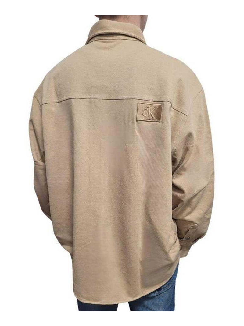 Calvin Klein - Chemise motif/style uni Beige - Kiabi