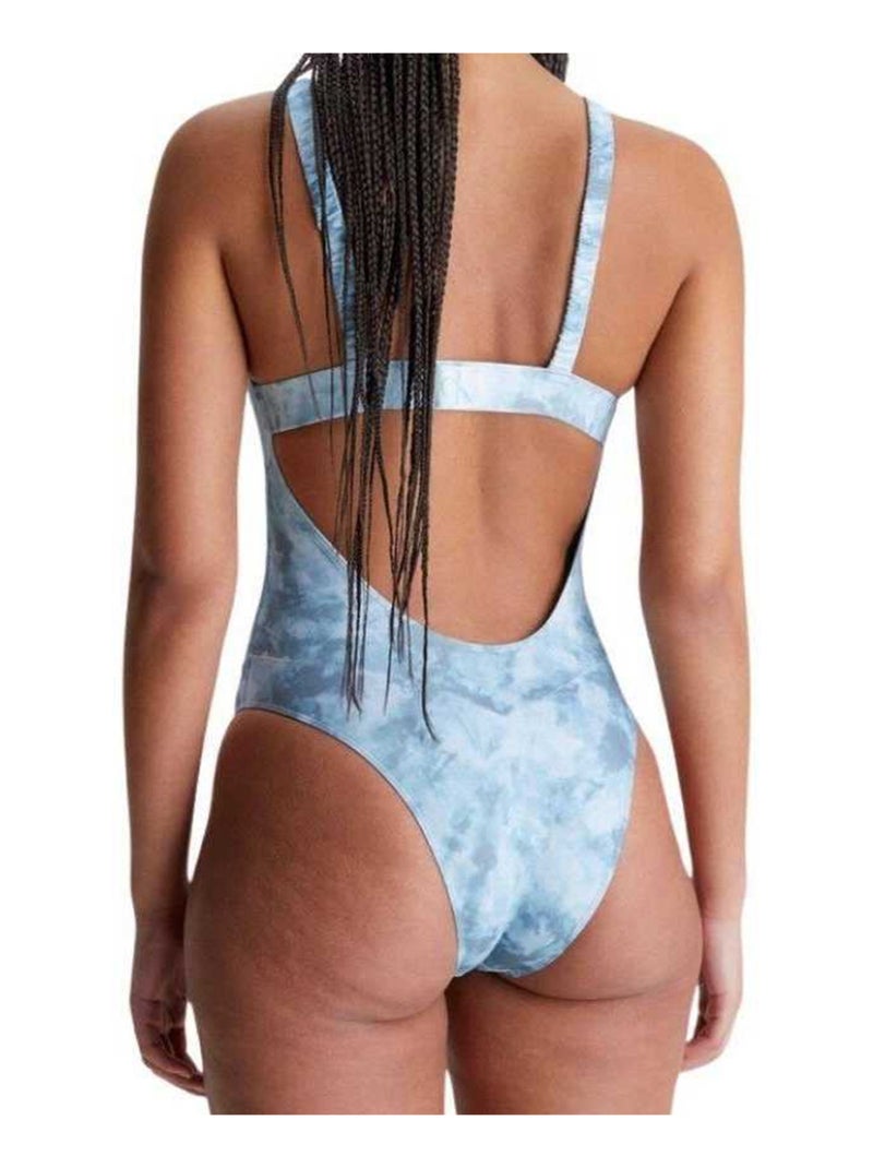 Calvin Klein - Maillot de bain 1 pièce motif/style tie-dye Bleu - Kiabi