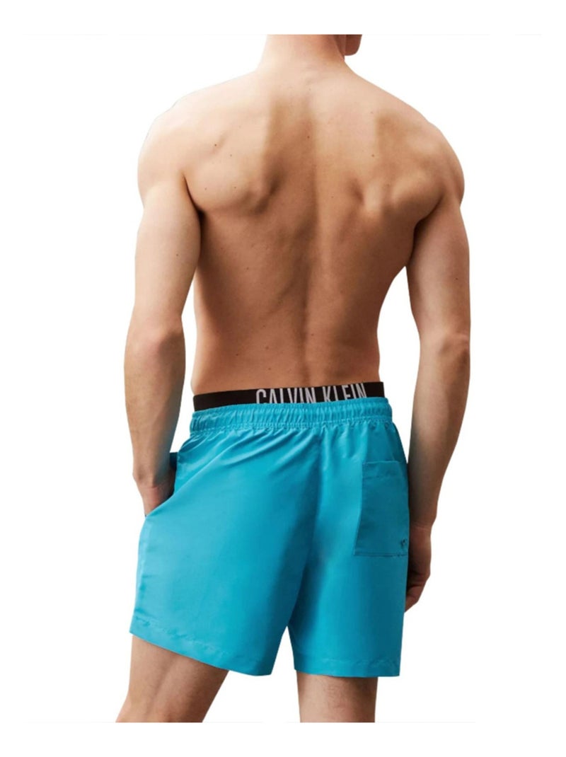 Calvin Klein - Short de bain motif/style double face Bleu - Kiabi