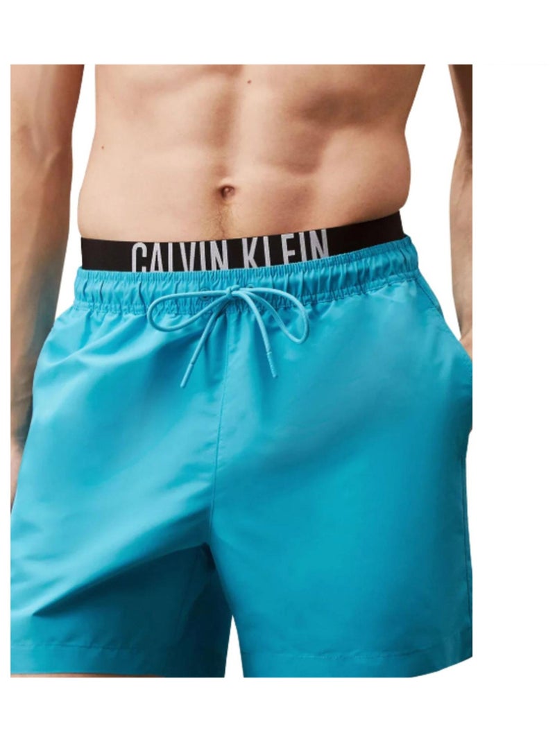 Calvin Klein - Short de bain motif/style double face Bleu - Kiabi
