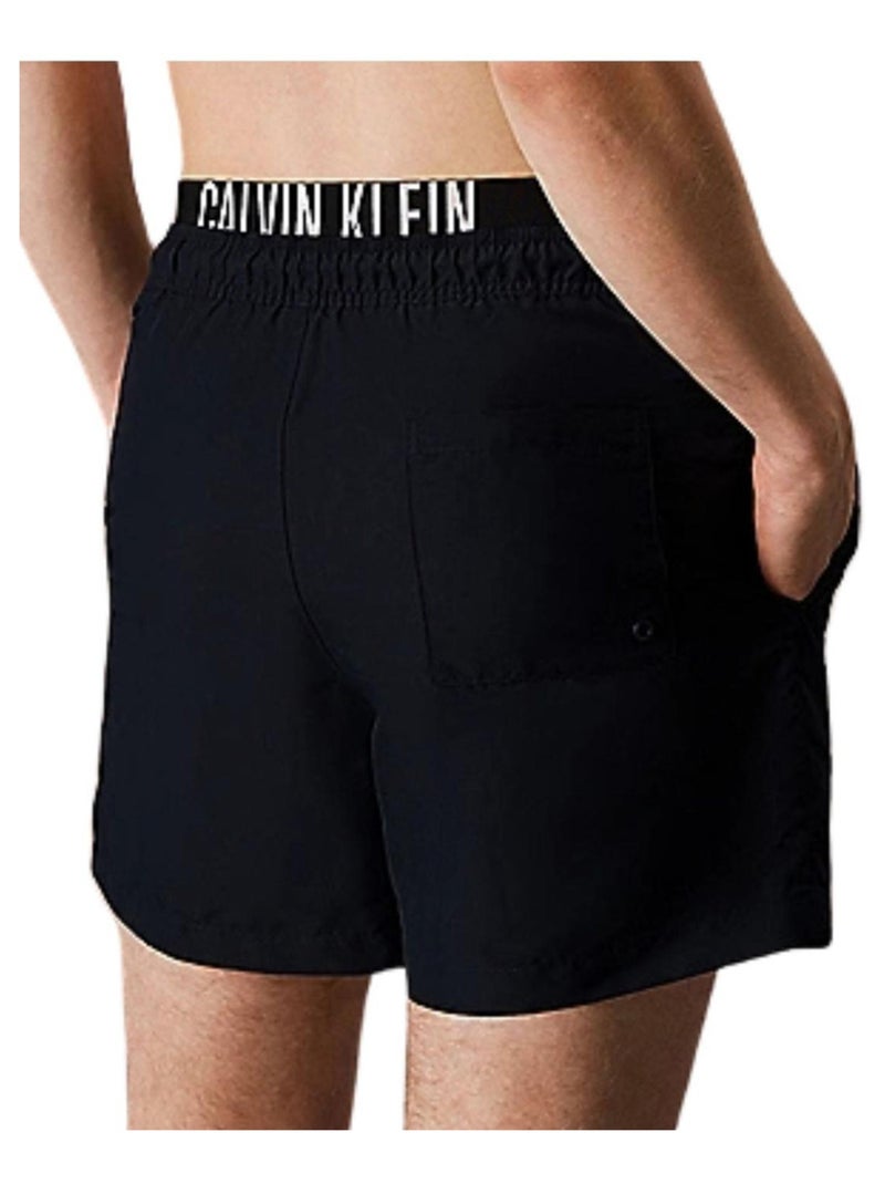 Calvin Klein - Short de bain motif/style double face Bleu marine - Kiabi