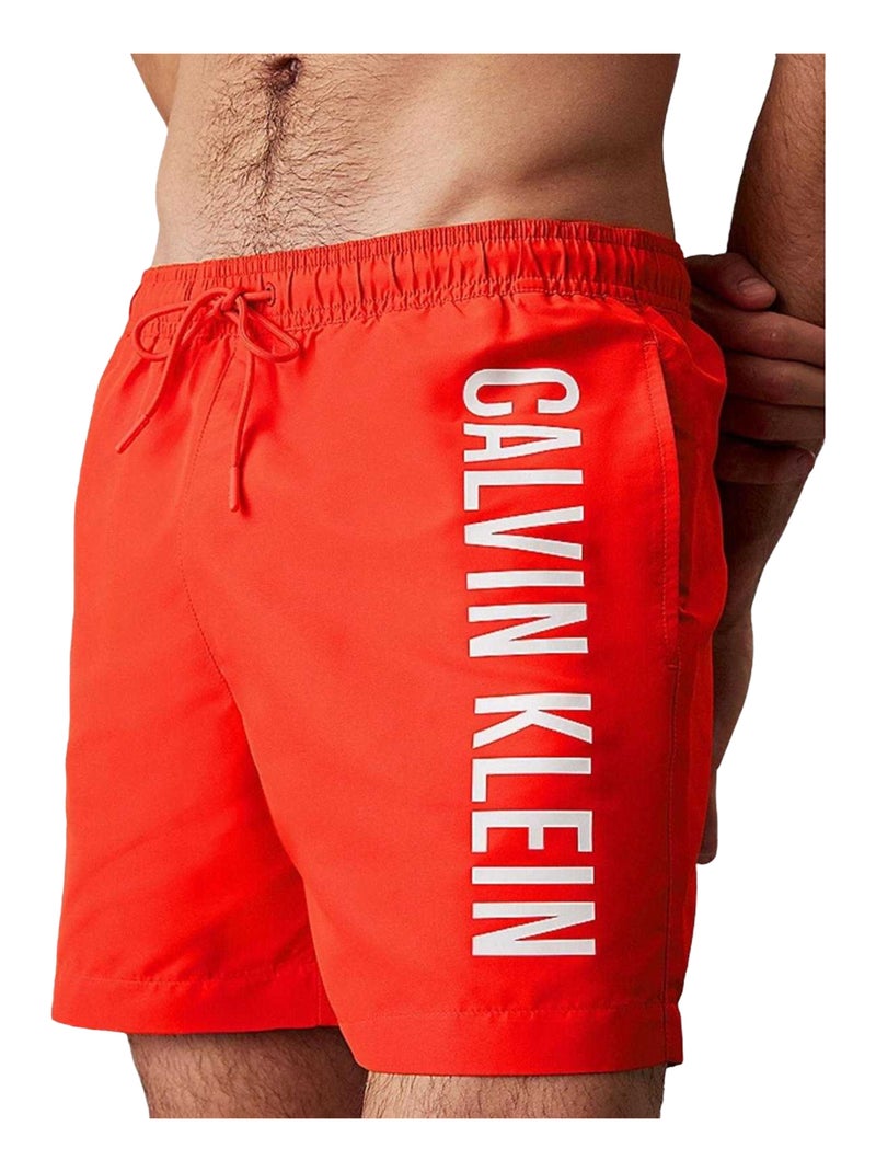 Calvin Klein - Short de bain motif/style logo Orange - Kiabi