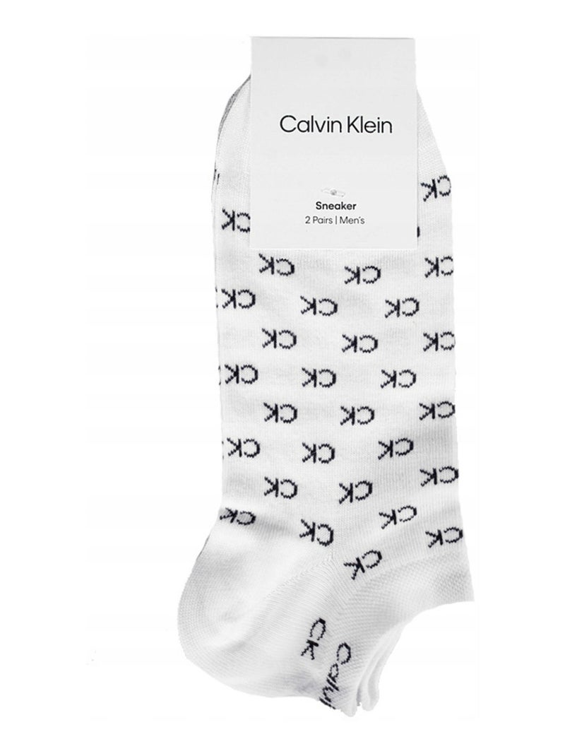 Calvin Klein - Socquettes motif/style imprimé intégral Blanc Gris - Kiabi