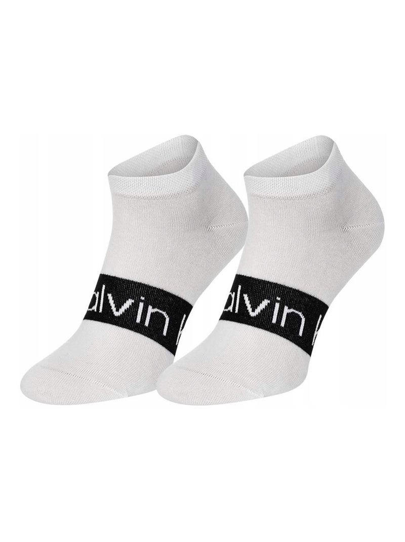 Calvin Klein - Socquettes motif/style logo Blanc Gris - Kiabi