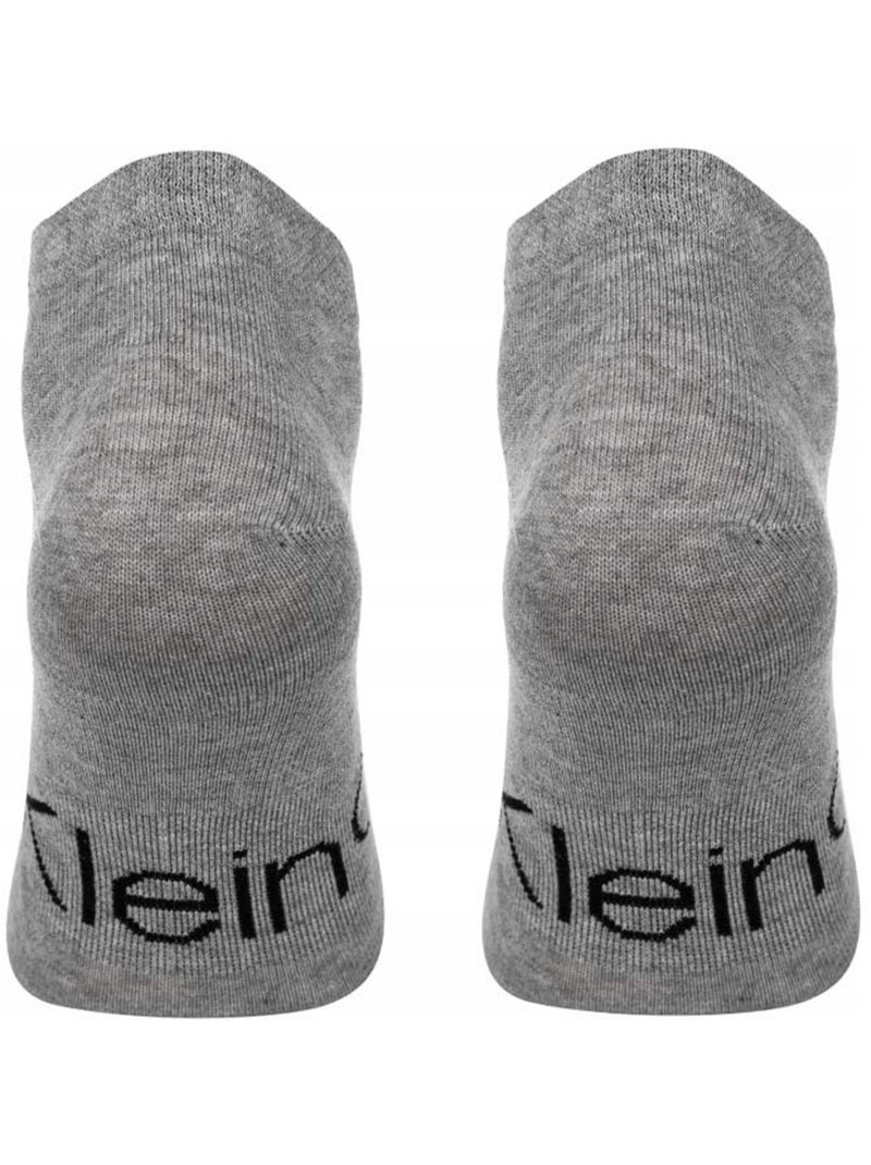 Calvin Klein - Socquettes motif/style logo Blanc Gris - Kiabi