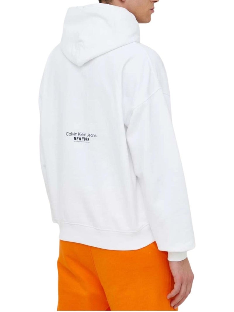 Calvin Klein - Sweat à capuche Blanc Blanc Blanc - Kiabi