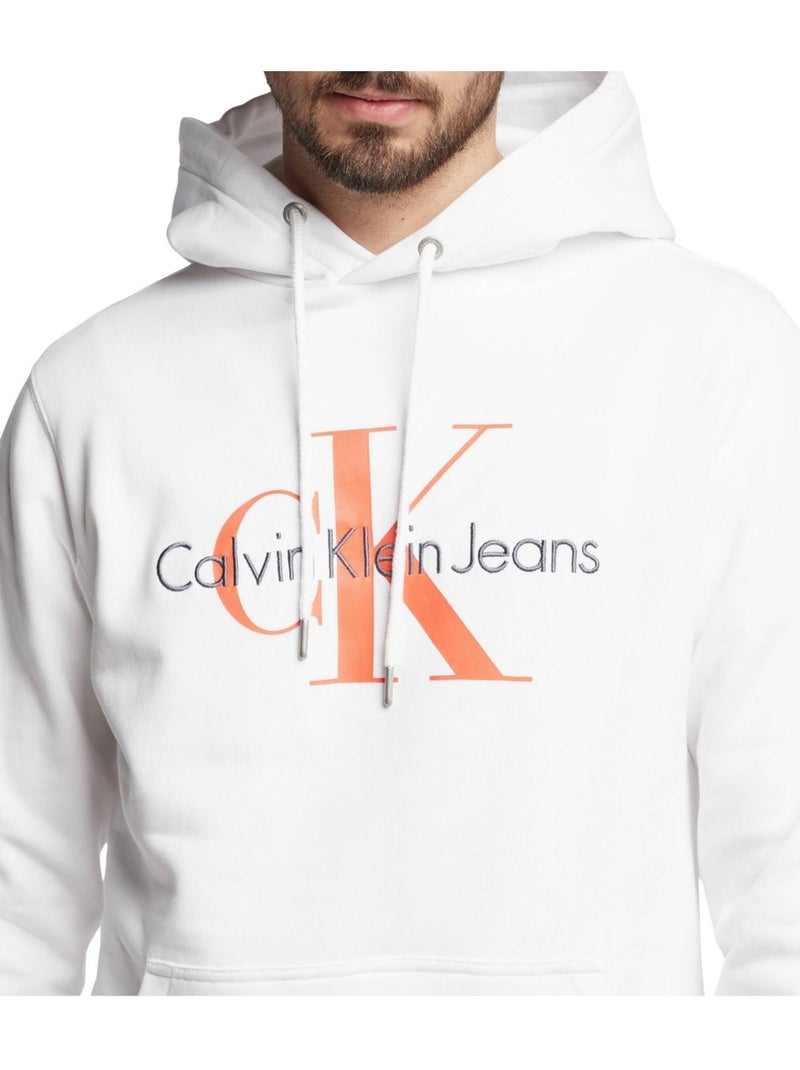 Calvin Klein - Sweat à capuche motif/style logo Blanc Blanc Blanc - Kiabi