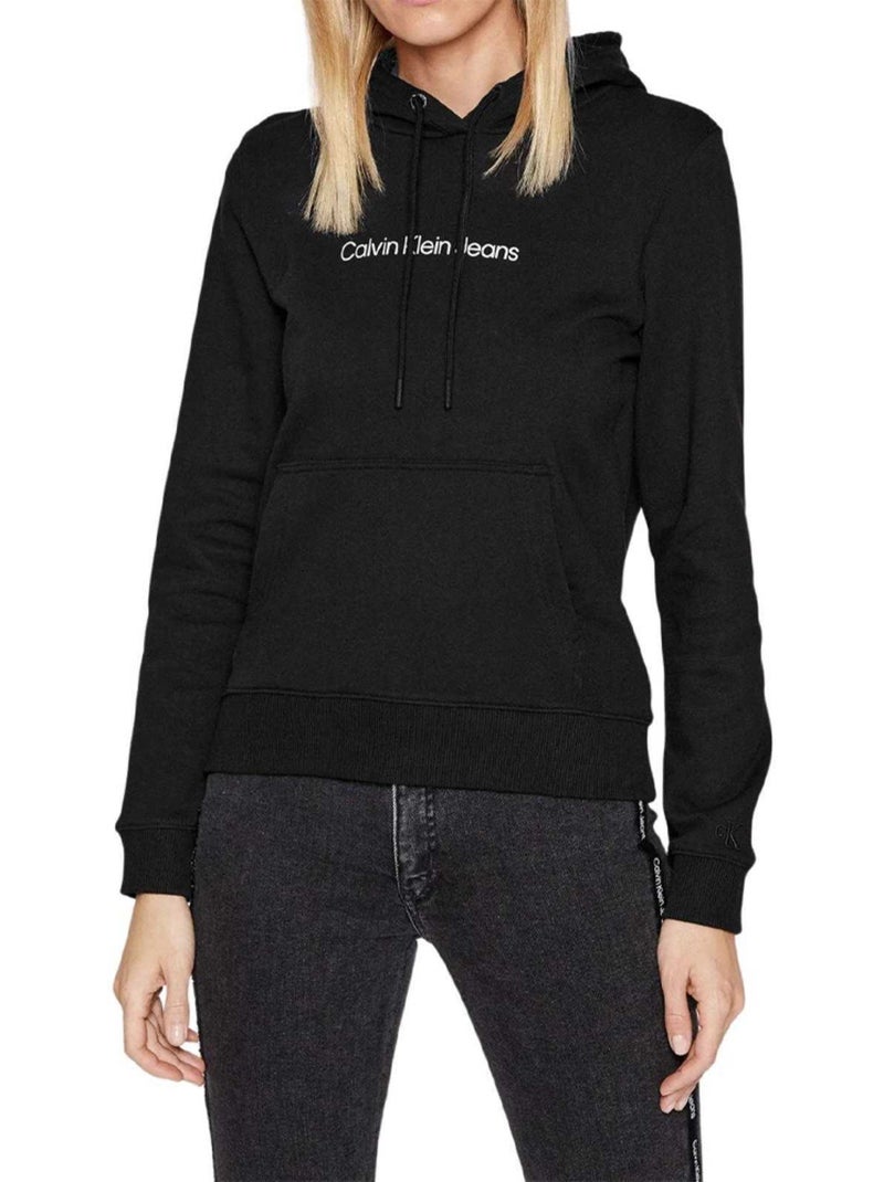 Calvin Klein - Sweat à capuche motif/style logo Noir - Kiabi