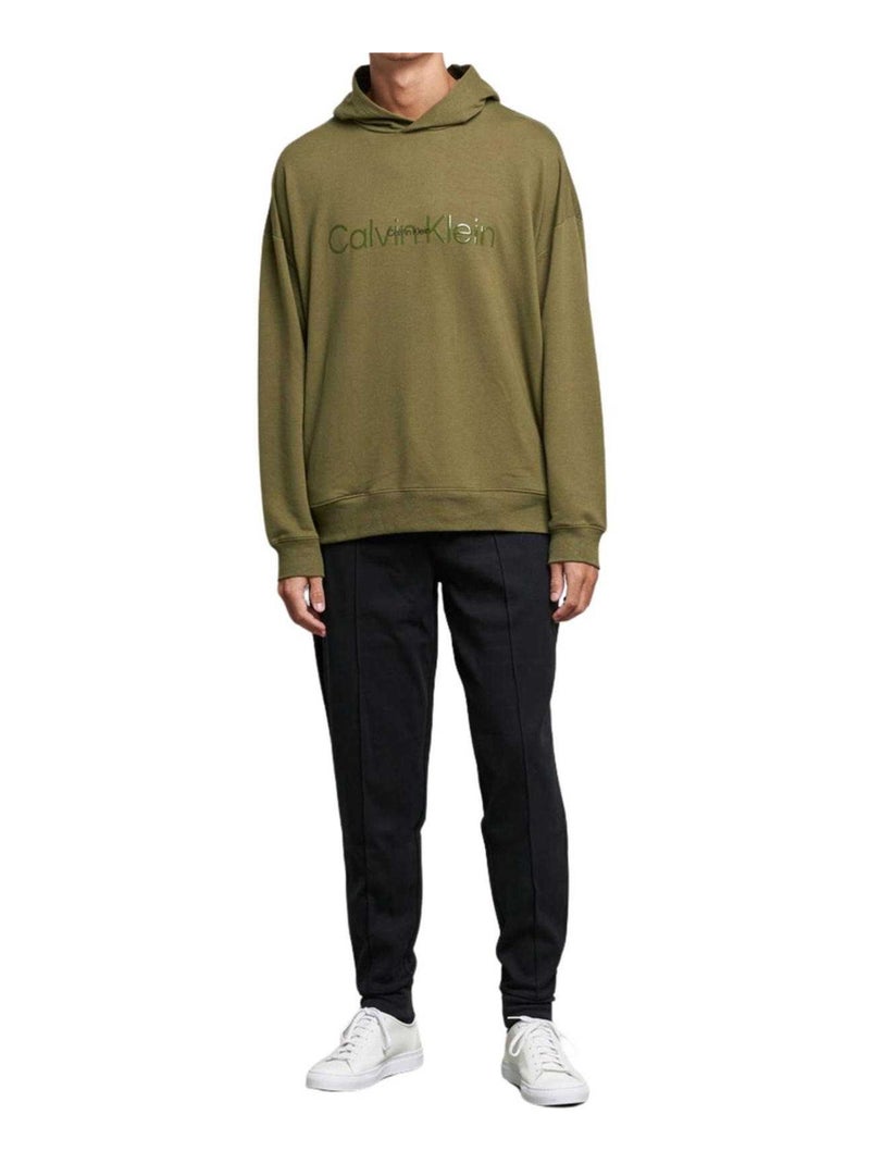 Calvin Klein - Sweat à capuche motif/style logo Vert - Kiabi