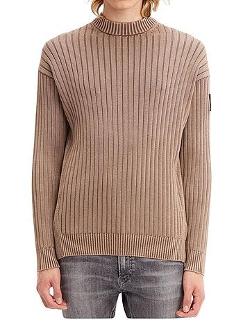 Calvin Klein - Sweat motif/style côtelé