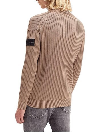 Calvin Klein - Sweat motif/style côtelé