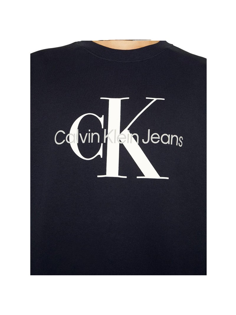 Calvin Klein - Sweat motif/style gros logo Bleu marine - Kiabi
