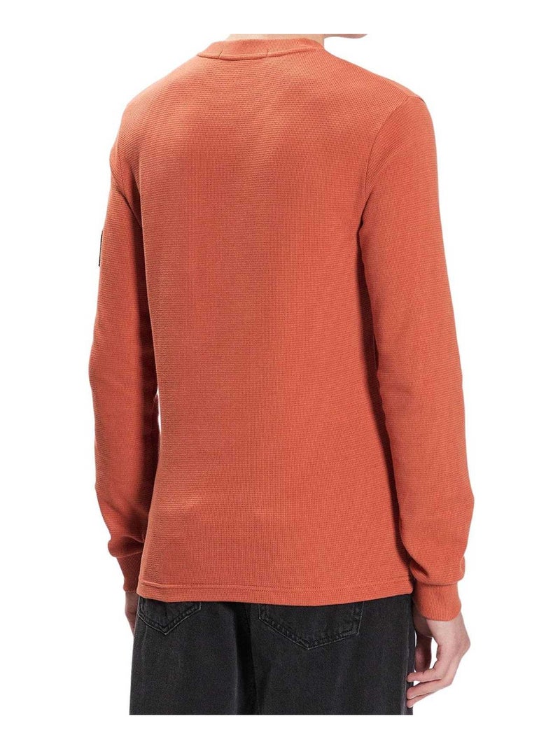 Calvin Klein - T-shirt manches longues motif/style logo Orange - Kiabi