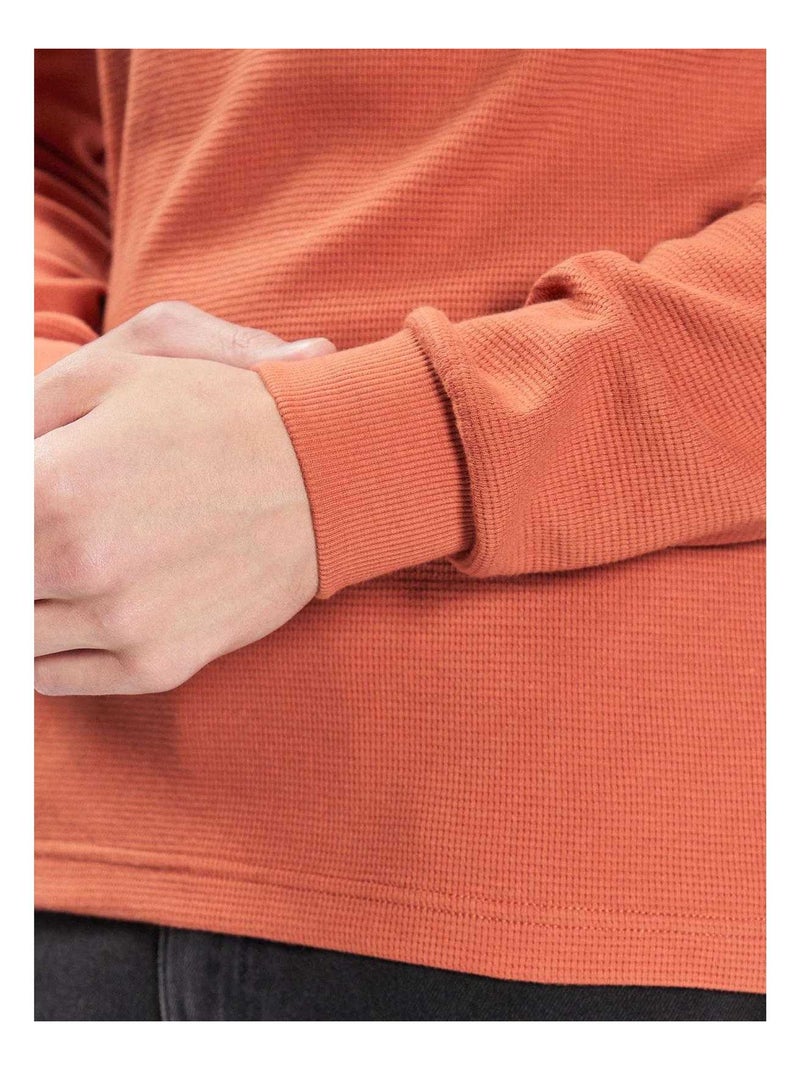 Calvin Klein - T-shirt manches longues motif/style logo Orange - Kiabi