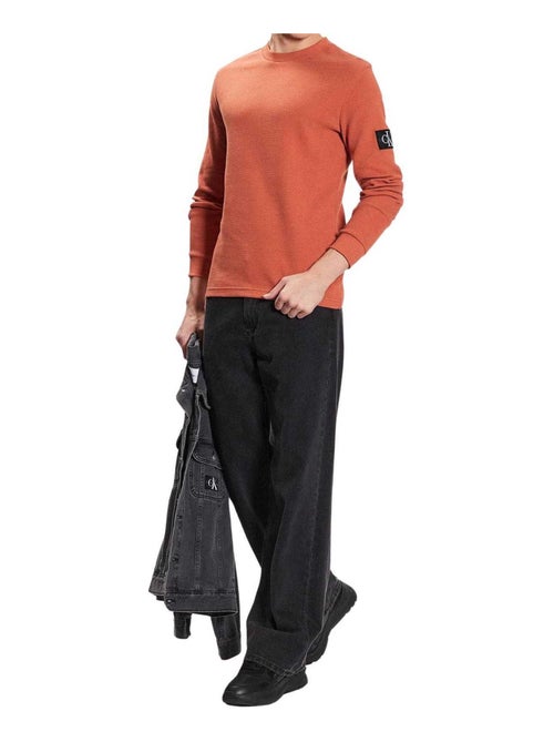 Calvin Klein - T-shirt manches longues motif/style logo - Kiabi