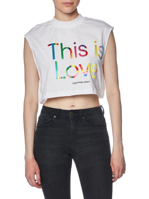 Calvin Klein - T-shirt motif/style Courte THIS IS LOVE - Kiabi