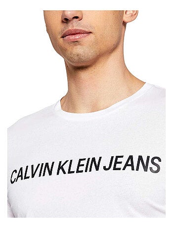 Calvin Klein - T-shirt motif/style Logo et bande JEANS