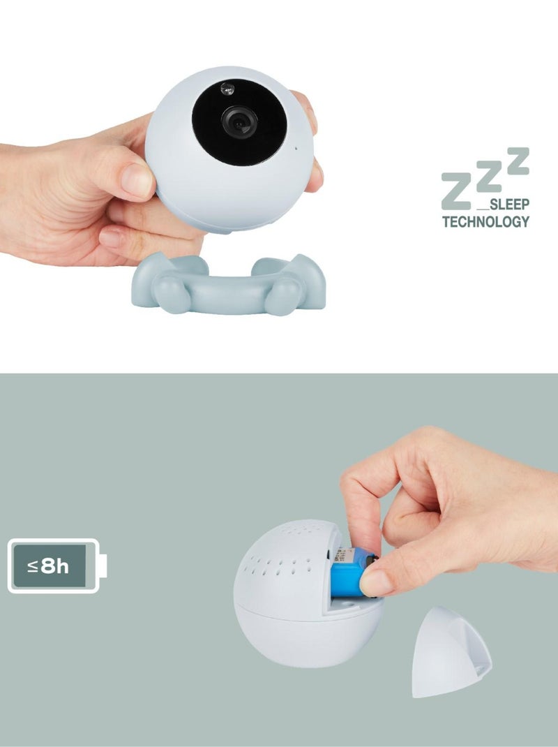 Camera additionnelle pour babyphone vidéo YOO ROLL 'Babymoov' Bleu clair - Kiabi