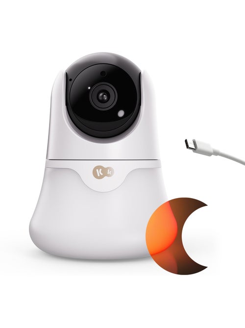 Caméra Babyphone Kinderkraft NITEEYE GLOW Full HD vision nocturne audio température à distance - Kiabi Caméra Babyphone Kinderkraft NITEEYE GLOW Full HD vision nocturne audio température à distance - Kiabi