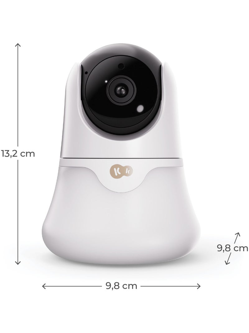 Caméra Babyphone Kinderkraft NITEEYE GLOW Full HD vision nocturne audio température à distance Blanc - Kiabi