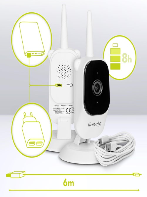 Caméra supplémentaire LIONELO Babyline 3.2 - Babyphone vidéo sans fil - Kiabi