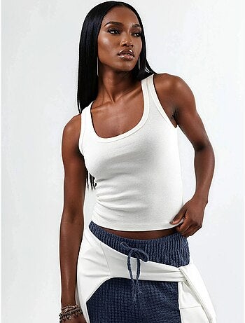 Cami côtelé en modal et coton busem
