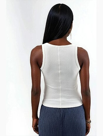 Cami côtelé en modal et coton busem