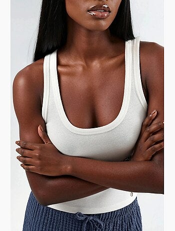Cami côtelé en modal et coton busem