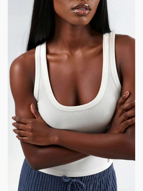 Cami côtelé en modal et coton busem - Kiabi