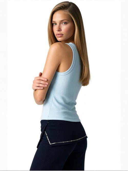 Cami côtelé en modal et coton busem - Kiabi Cami côtelé en modal et coton busem - Kiabi